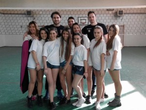 a scuola di volley - cheerleaders
